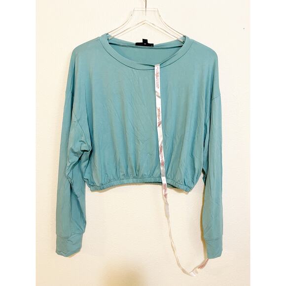 Misguided Ave Teal Crew Neck Top and Midi Skirt Set Women's Size 12 - Picture 1 of 8
